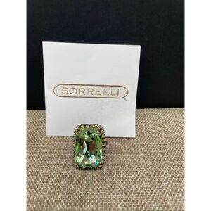 Sorrelli Oversized Green Swarovski Crystal Statement Ring